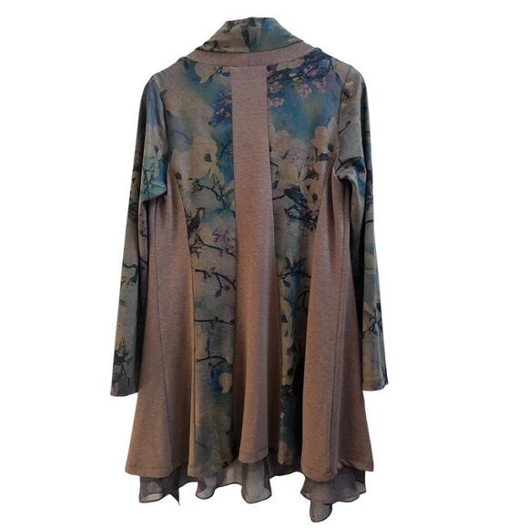 Soft Surroundings Tea Garden Toppers Contrast Panels Waterfall Duster Size Small - Picture 4 of 11